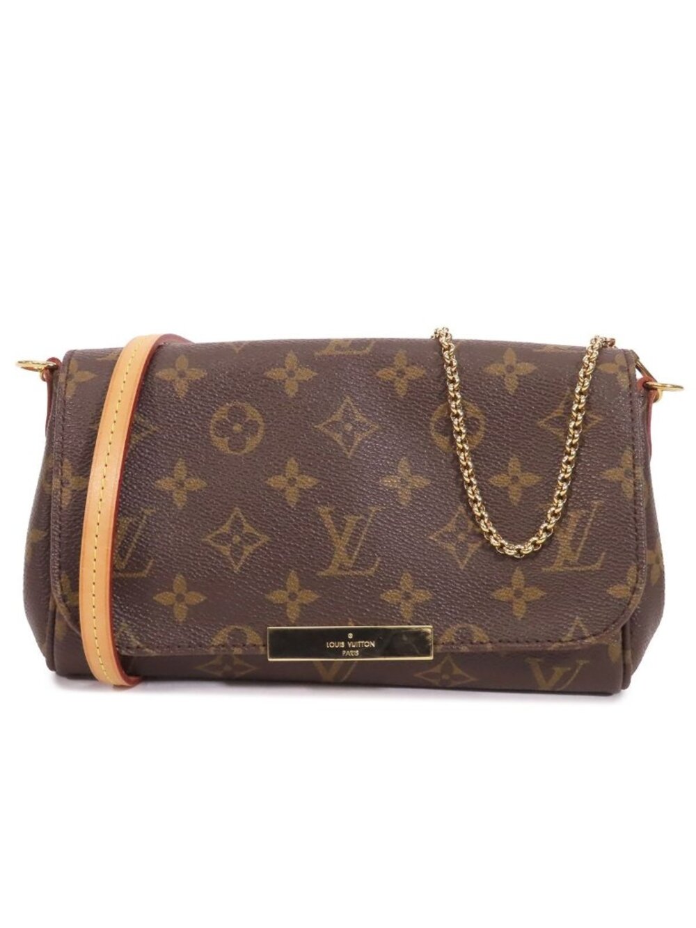 Louis Vuitton Favorite PM Brown Monogram Canvas Chain Shoulder Bag
